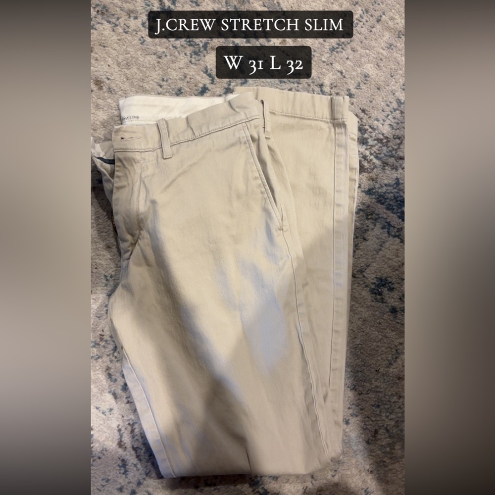 J. Crew Stretch Slim Khaki Chinos